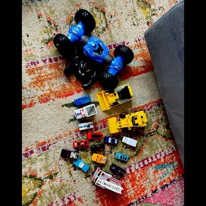 Set of cars and vehicles (all pictured)